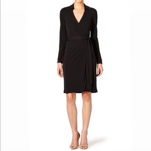 DVF wrap dress black
